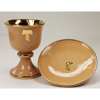 Kelch Keramik mit Symbol Tau