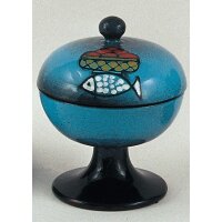 Ziborium - Keramik  blau