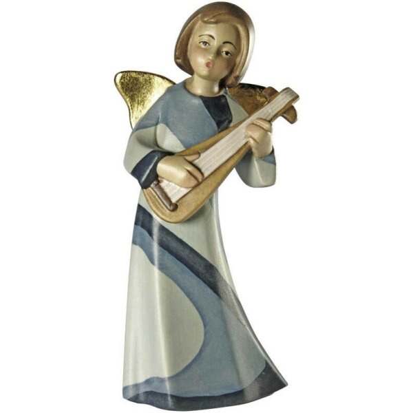 Engel mit Harfe - handgeschnitzt