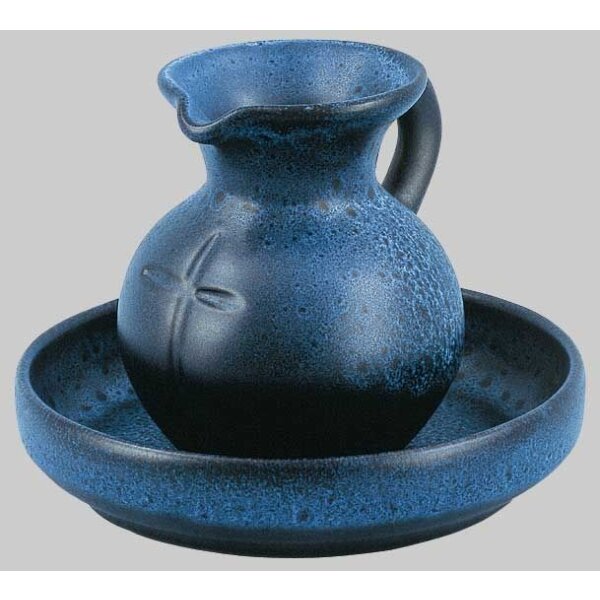Taufgarnitur- Keramik blau