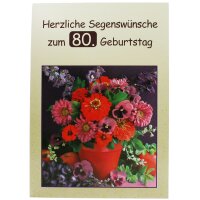 Doppelkarte - Zum 80. Geburtstag