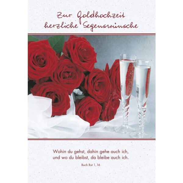 Doppelkarte - Zur Goldhochzeit