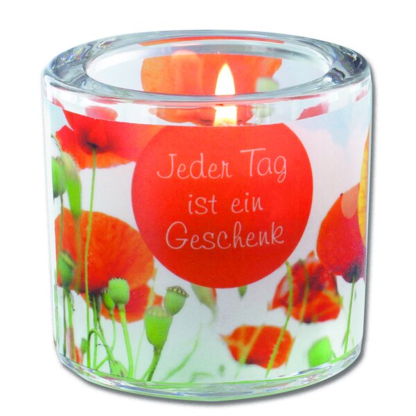 Glaswindlicht - Jeder Tag ist ein Geschenk