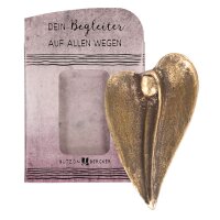 Bronze- Handschmeichler -  Engel in Herzform