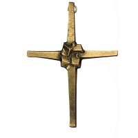 Wandkreuz aus Bronzegu&szlig;