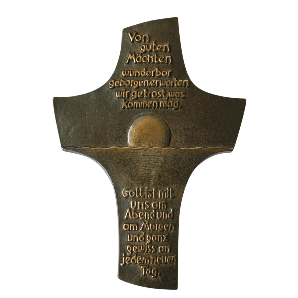 Bronzewandkreuz - Von guten Mächten