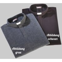 Pullover mit Collarkragen,  schwarz | Gr&ouml;&szlig;e 56