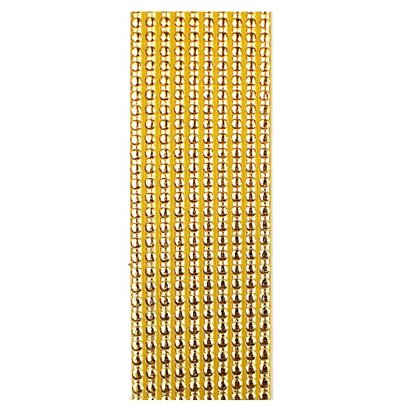 Verzierborte aus Wachs - Perlstreifen 3 mm -  glanzgold