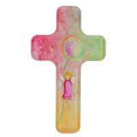 Kreuz aus Acrylglas - Pusteblume mit Engel