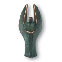 Bronzeengel gr&uuml;n patiniert 7,5 cm