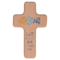 Kinderholzkreuz - Gott begleitet dich ein Leben lang
