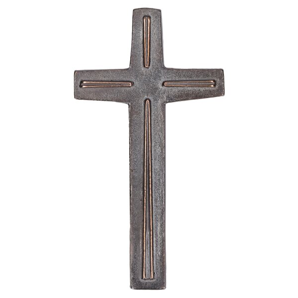 Wandkreuz Bronze - Strahlen