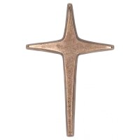 Schlichtes modernes Wandkreuz aus Bronze