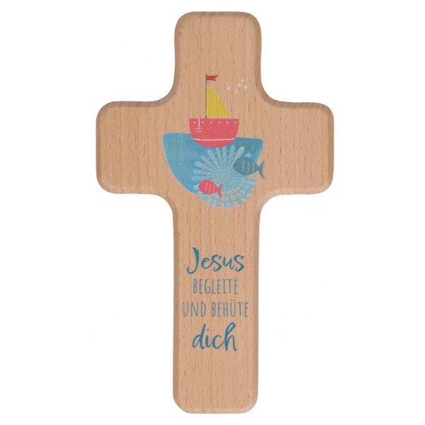 Kinderholzkreuz - Jesus begleite und behüte dich