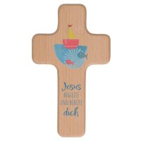 Kinderholzkreuz - Jesus begleite und beh&uuml;te dich