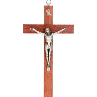 Holzkreuz mit Metallkorpus