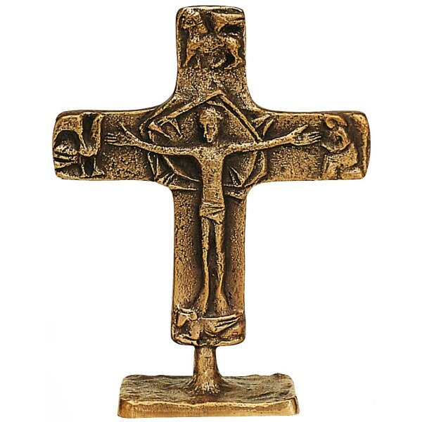 Stehkreuz -  Bronze patiniert