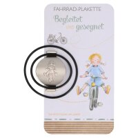 Fahrrad-Plakette - Begleitet und gesegnet - M&auml;dchen